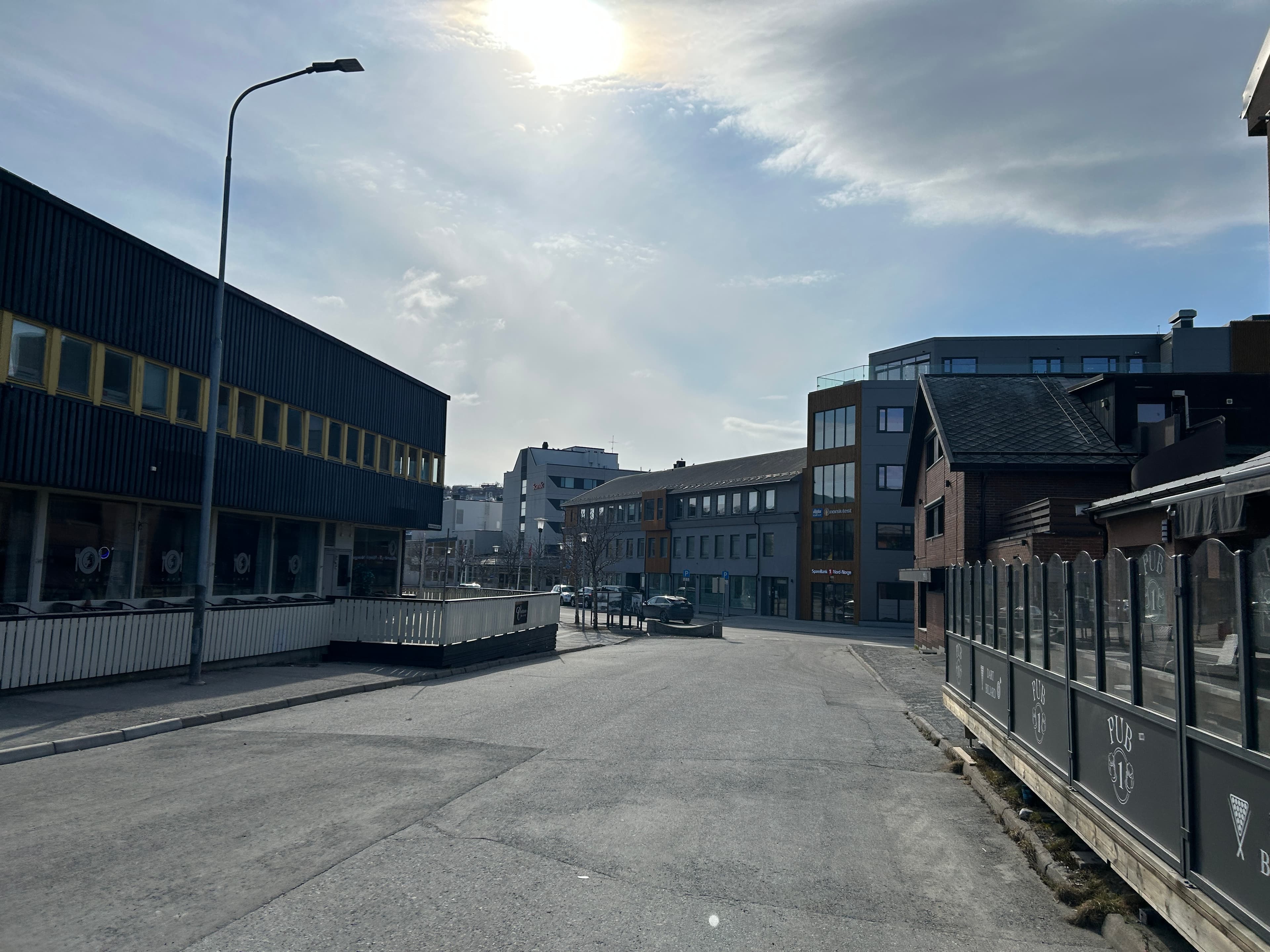 Gågaten i Kirkenes sentrum